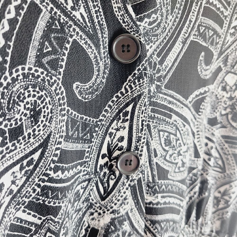 Mandee Paisley Long Sleeve Button Down Blouse - Picture 5 of 9